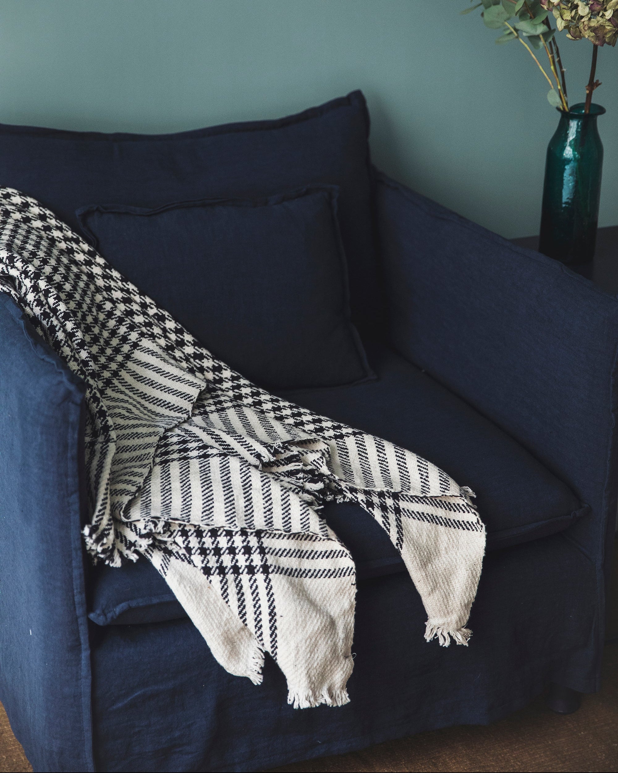 Plaid pied de poule