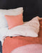 Linge de lit à double face rose