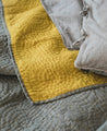 Linge de lit : couvre-lit original vert et jaune