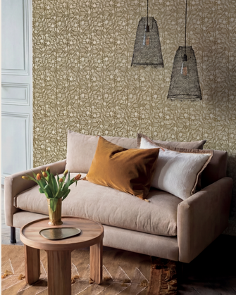Papier Peint Tulipan curcuma