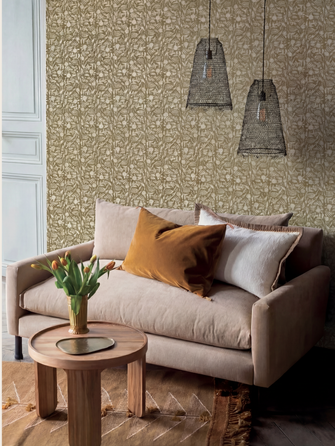 Papier Peint Tulipan curcuma