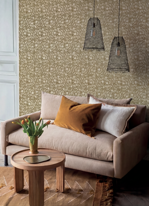 Papier Peint Tulipan curcuma