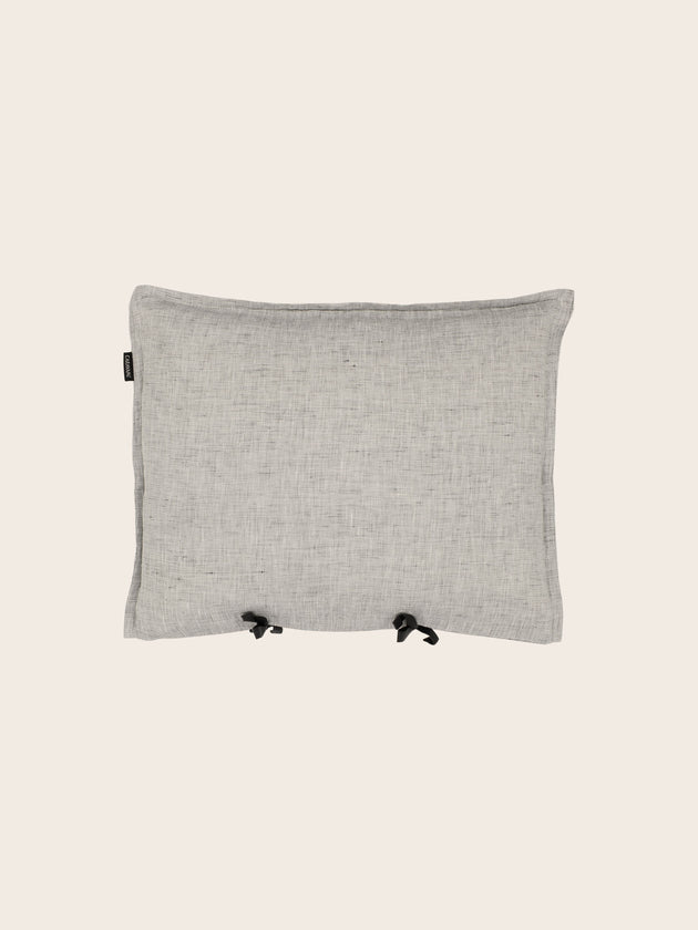 Petite housse de coussin Fil à fil en lin lavé à motifs 