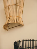 Applique murale en rotin naturelle