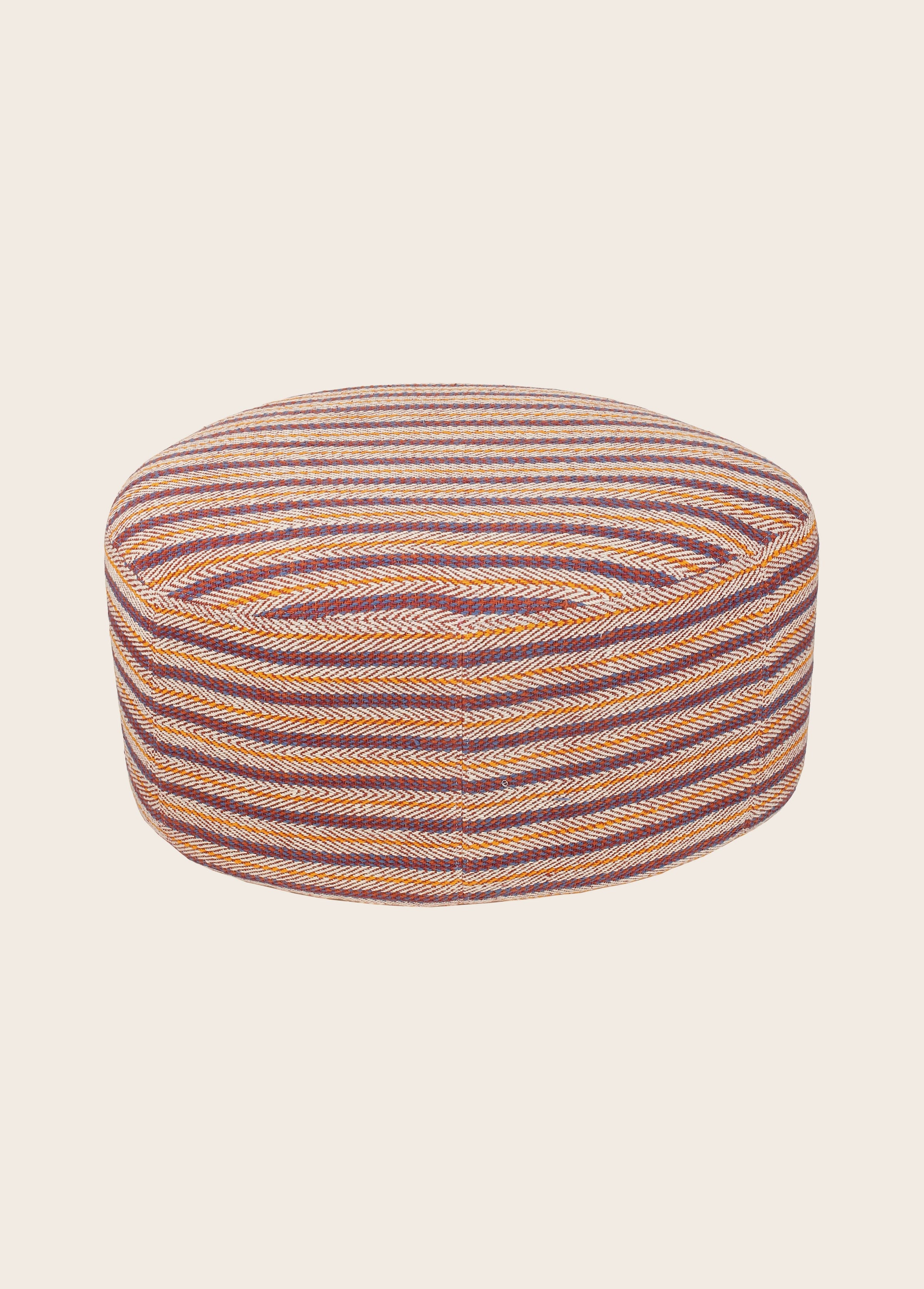 Petit pouf rond en forme de galet Caillou