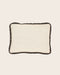 Housse de coussin Khadi en khadi de coton blanche et noire