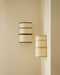 Applique en bambou de couleur naturelle et noire à accrocher au mur