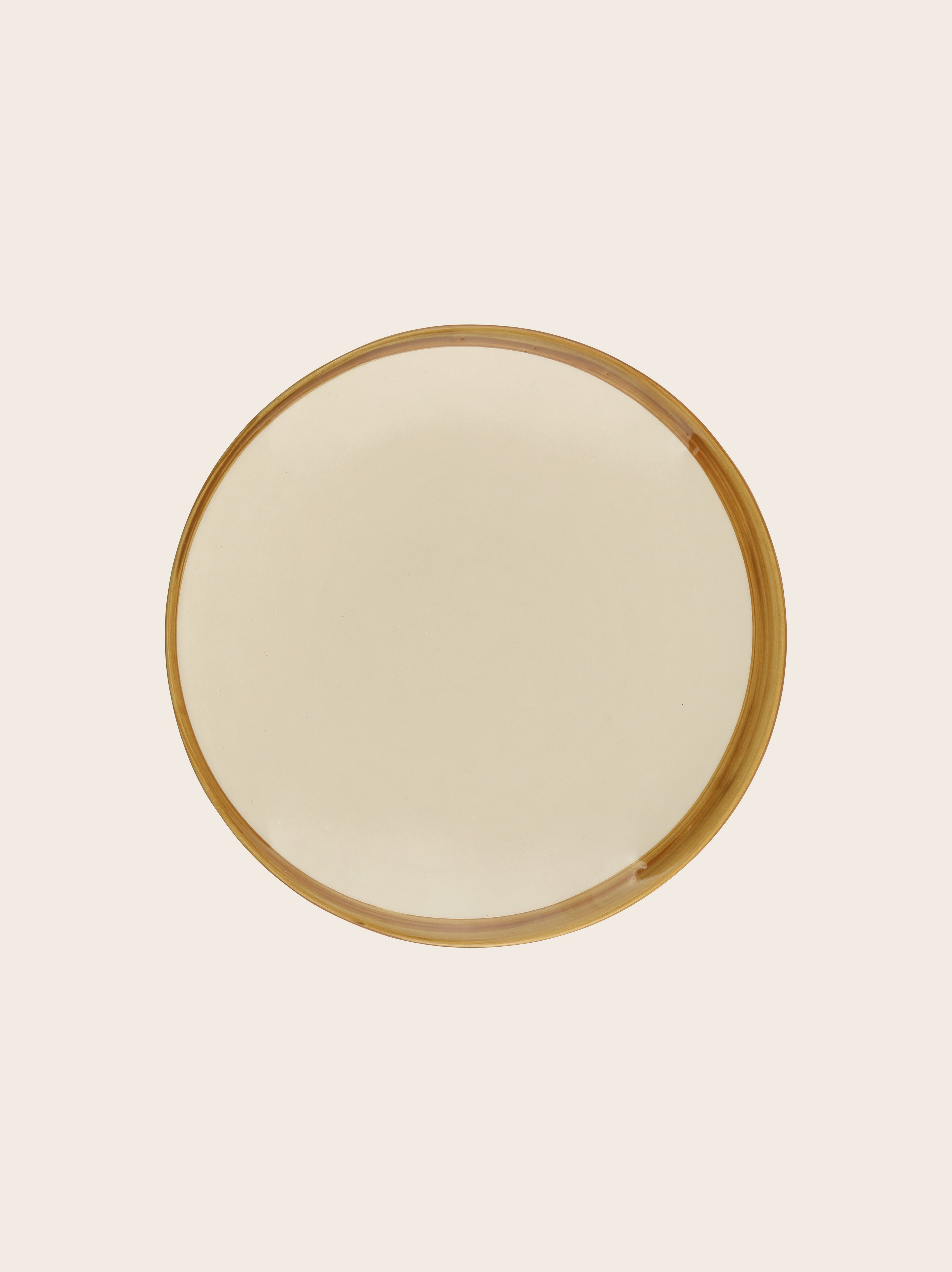 Set de 4 assiettes en faïence émaillée Ecume