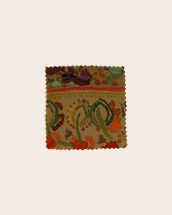 Tissu Inika en velours de coton avec motifs chamarrés aux accents d’aquarelle