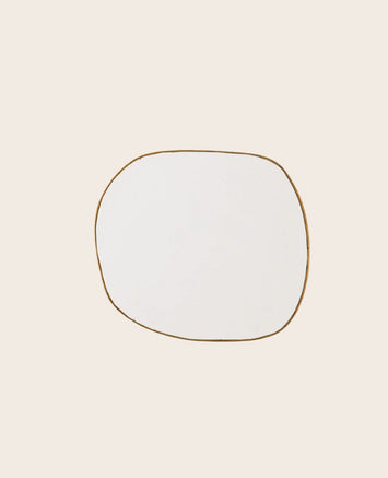 Petit miroir mural en laiton Ame 