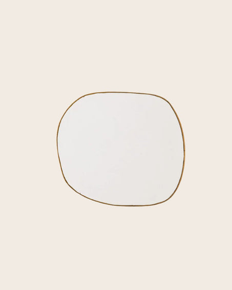 Petit miroir mural en laiton Ame 