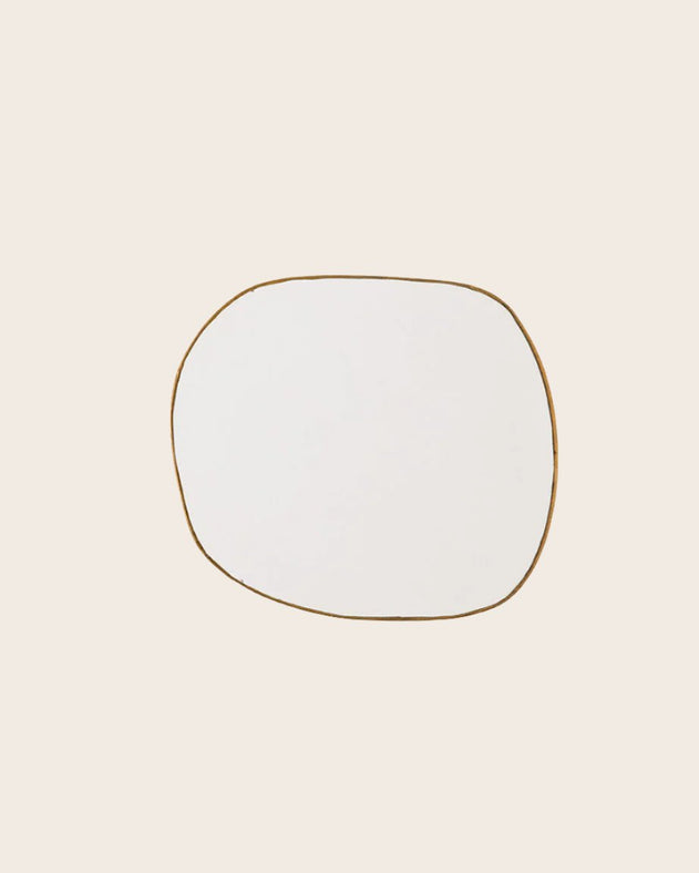 Petit miroir mural en laiton Ame 