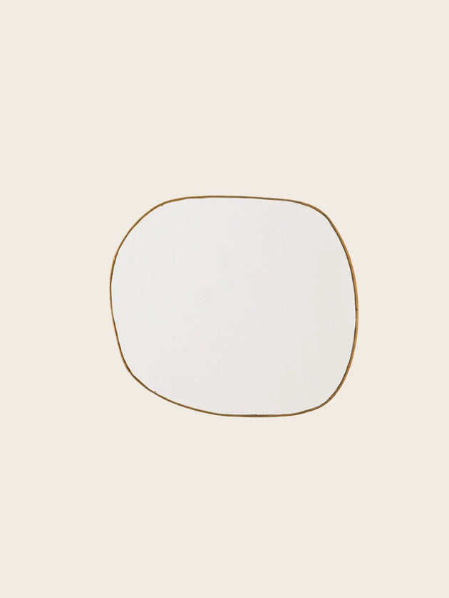 Petit miroir mural en laiton Ame 