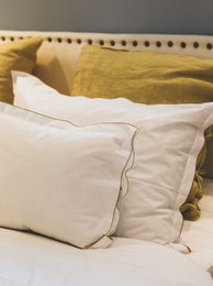 Set de deux petites housses de coussins rectangualires en coton biologique Bora