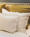 Set de deux petites housses de coussins rectangualires en coton biologique Bora