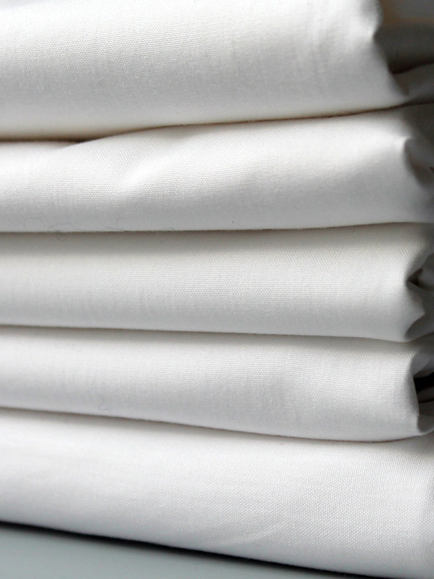 Drap housse en coton bio blanc