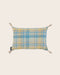 Petit coussin à motifs en lin lavé remplis de balles d'épeautre