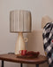 Luminaire : abat-jour noir et blanc pour lampe à poser de salon ou chambre