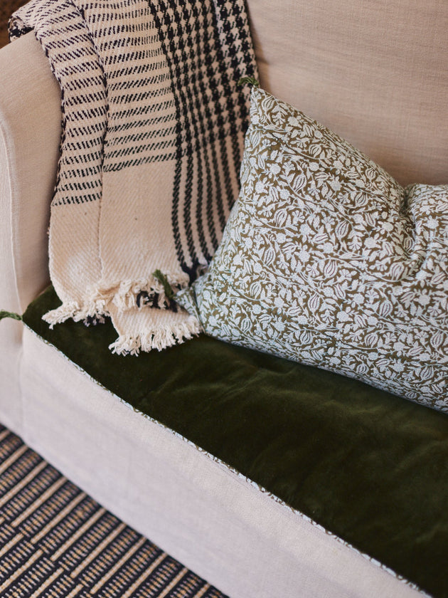grande housse de coussin Tulipan Laurier en coton