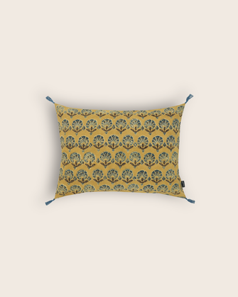 Housse de coussin Ajrak Curcuma