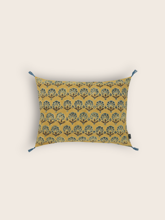 Housse de coussin Ajrak Curcuma
