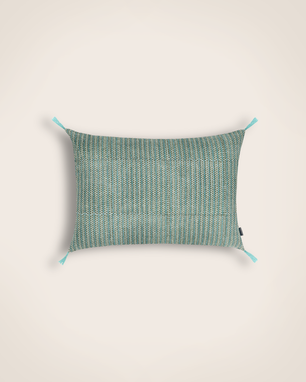 Housse de coussin Florio Lac en coton imprimé