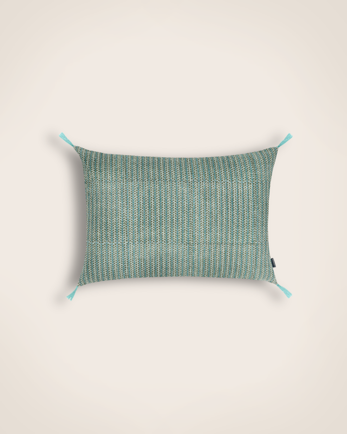 Housse de coussin Florio Lac en coton imprimé