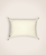 Housse de coussin Luni en lin fabriquée en France couleur crème