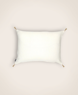 Housse de coussin Luni en lin fabriquée en France couleur neige