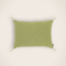 Housse de coussin Luni en lin fabriquée en France couleur olive
