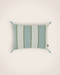 Housse de coussin à rayures Lyson en teinte Glacier 