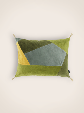 House de coussin Orion en velours lavé couleur Mousse