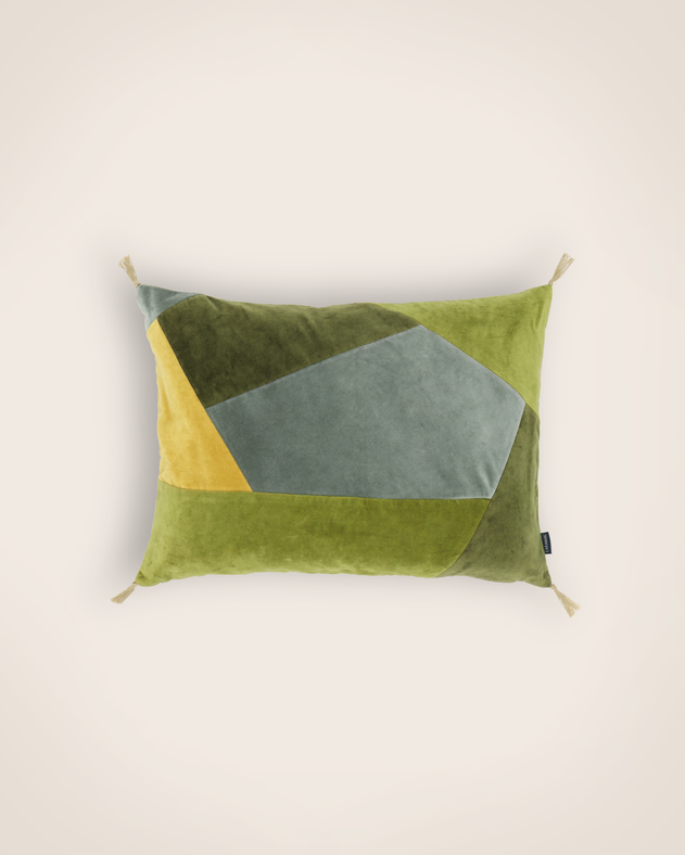 House de coussin Orion en velours lavé couleur Mousse