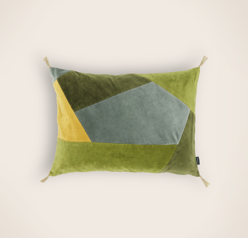House de coussin Orion en velours lavé couleur Mousse