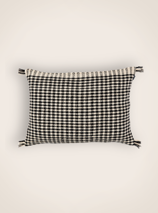 Housse de coussin pied de poule