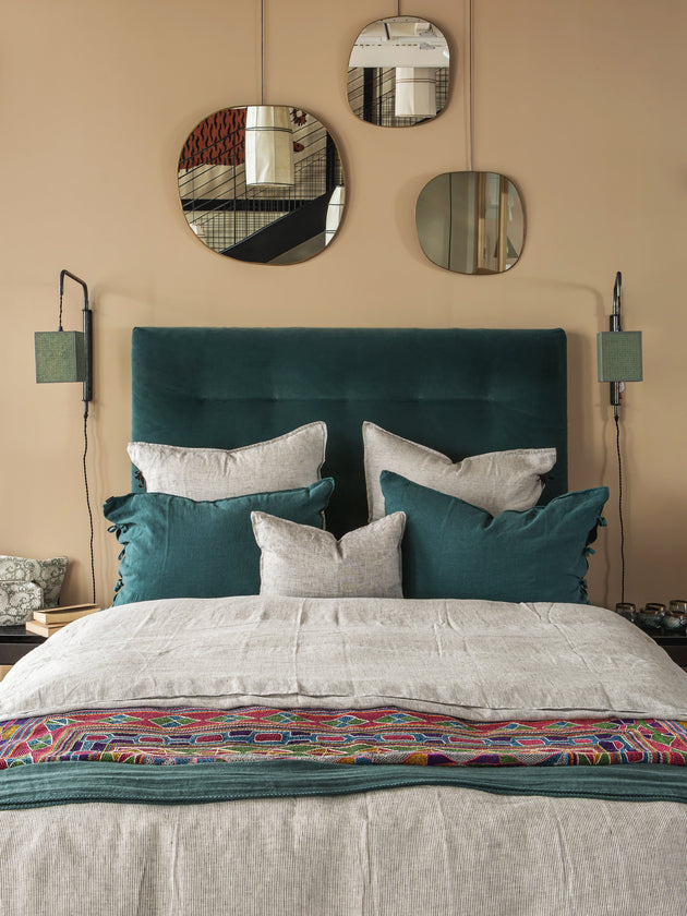 Miroir mural en laiton doré Ame