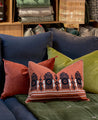 Housse de coussin en coton à motifs Naya