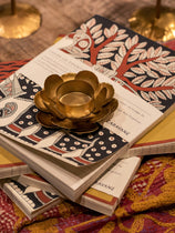 Bougeoir en métal doré Cosmos 