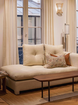 Méridienne stella assise ferme et capitonnée