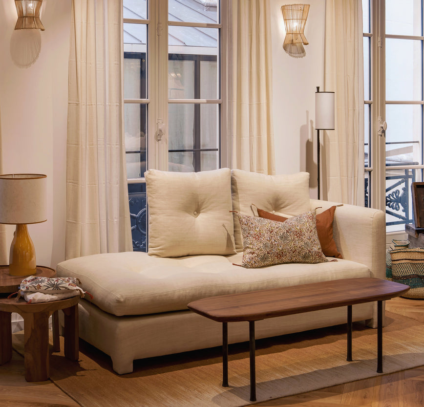 Méridienne stella assise ferme et capitonnée