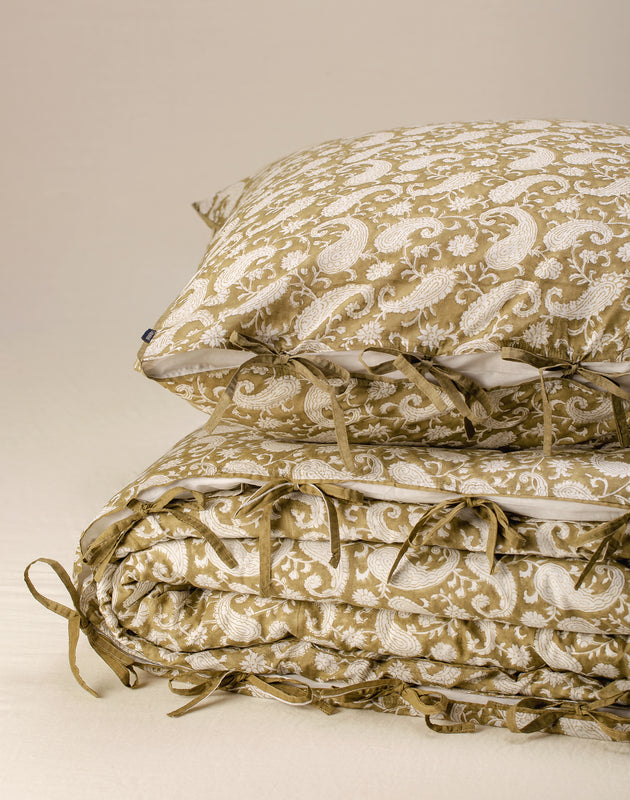Paisley Bedding Set - Olive