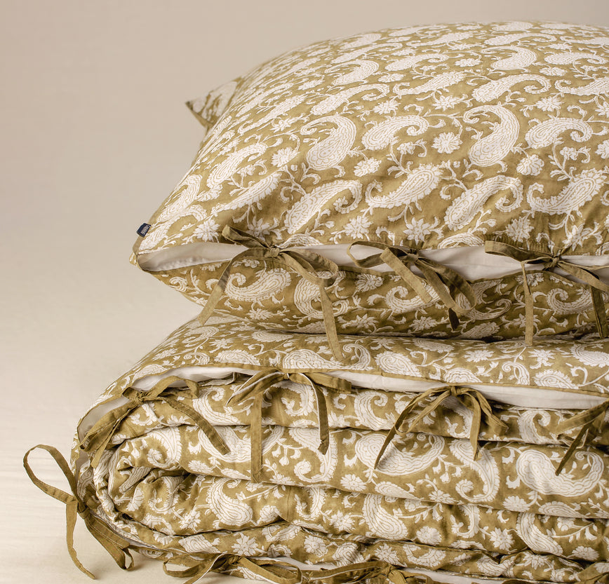 Parure de lit Paisley - Olive