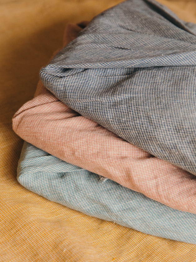 Housse de couette en lin lavé colorée Caravane