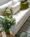 Canapé Adar en tissu clair personnalisable