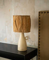 Lampe de bureau en bambou tressé