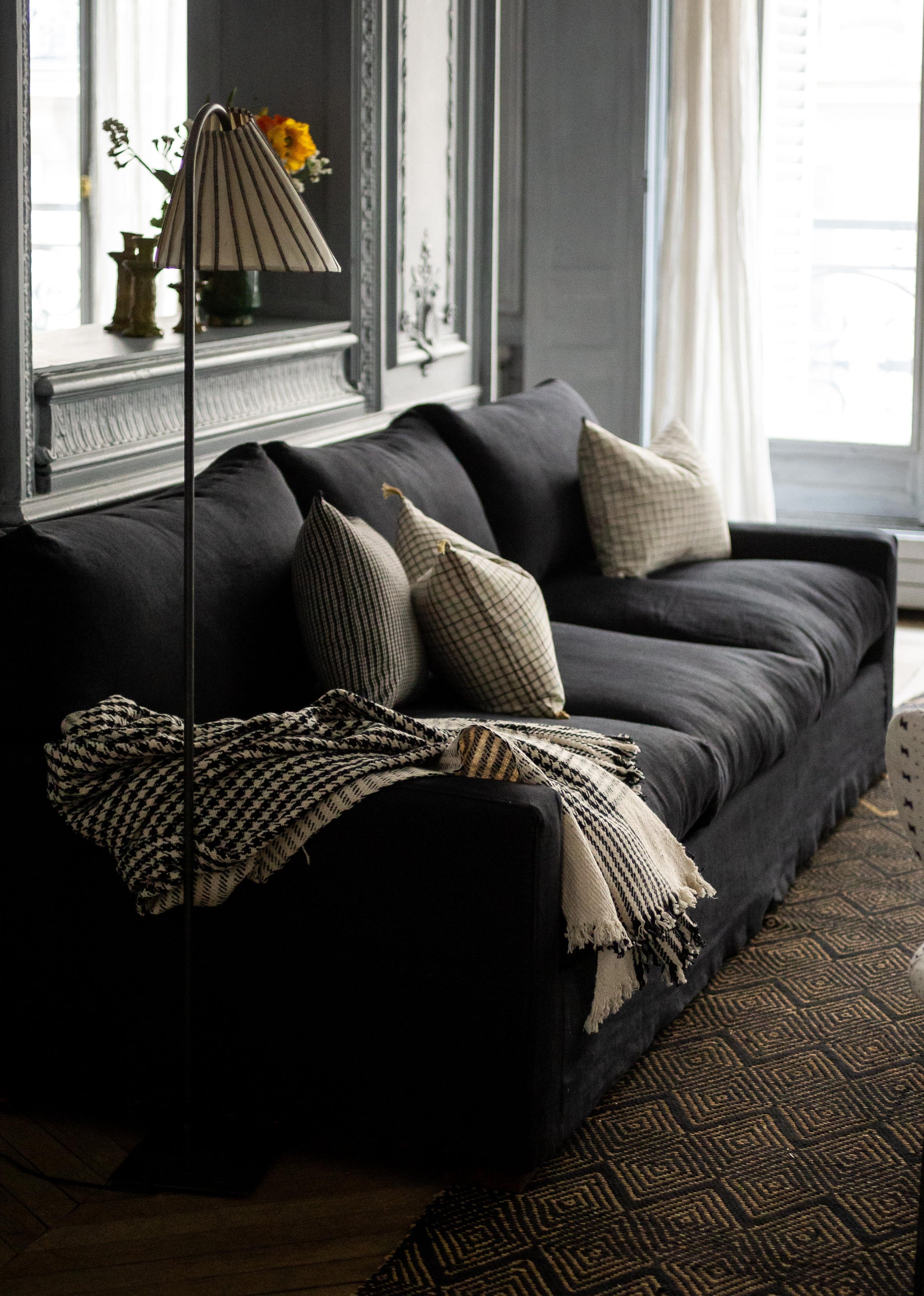Plaid pied de poule