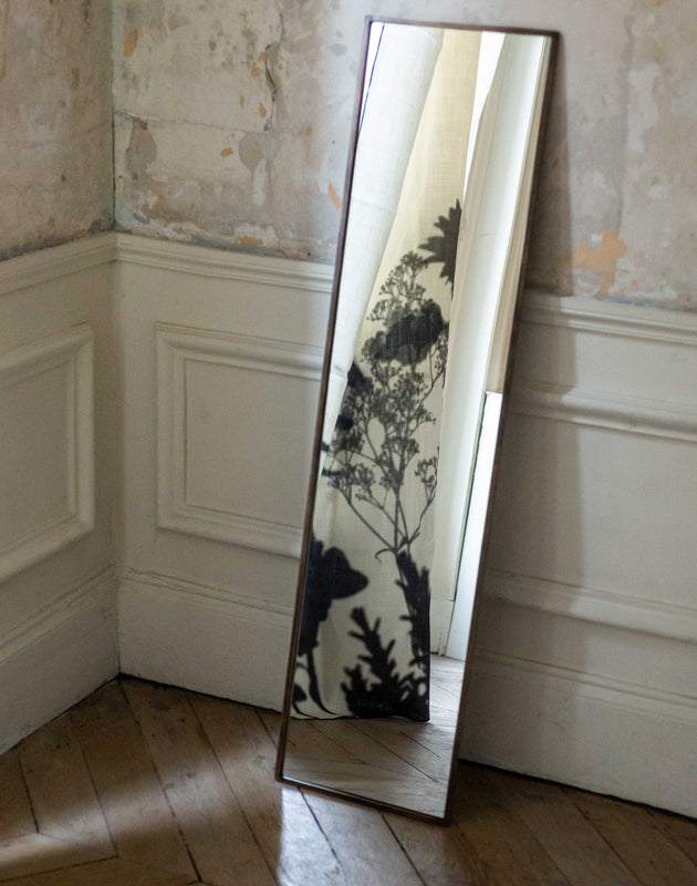 Miroir rectangulaire en acier brossé