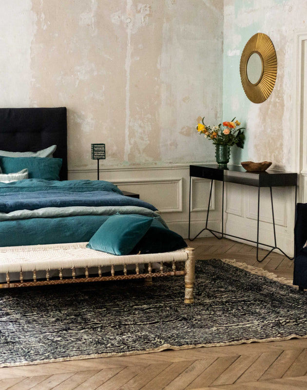 Inspiration : décoration d'intérieur pour une chambre bleu / verte