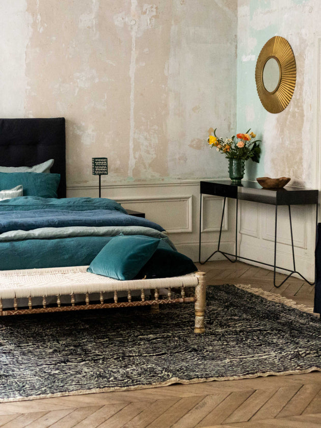 Inspiration : décoration d'intérieur pour une chambre bleu / verte