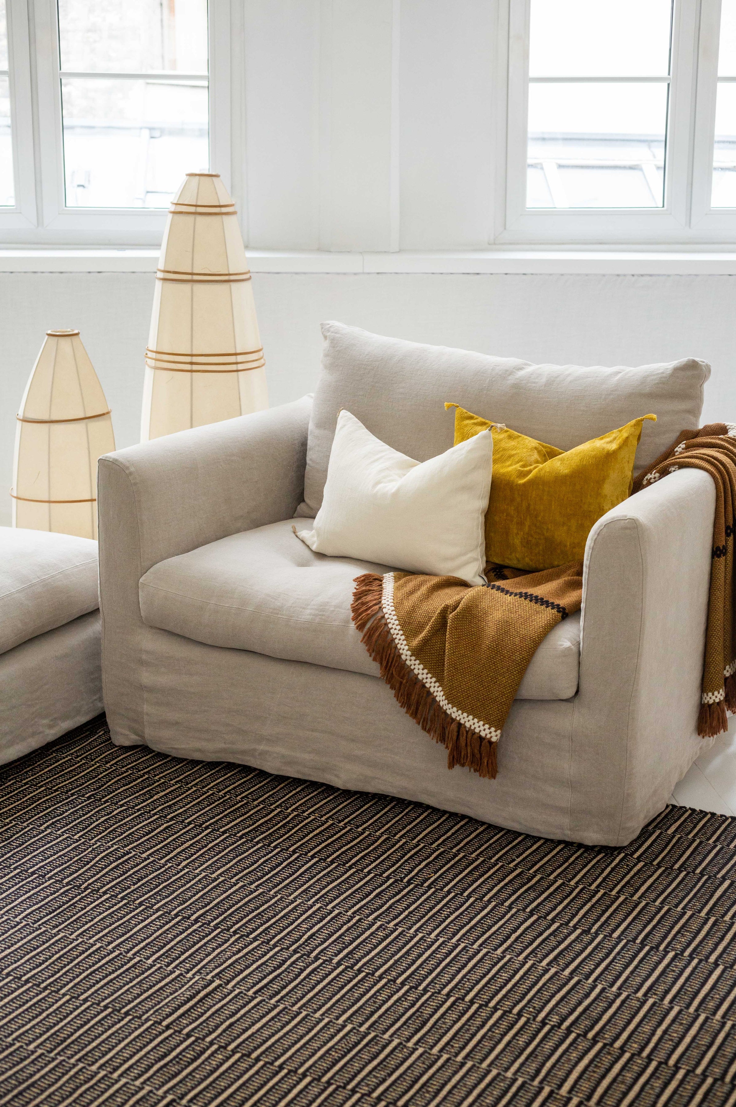 Grand tapis Kharo avec le Plaid Jivaro